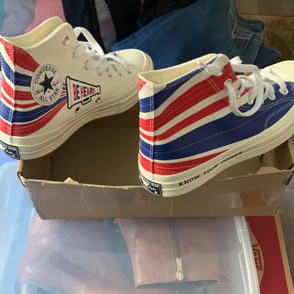 Women’s Converse “Know Your Power/ Be Heard” High Tops - Picture 3 of 7